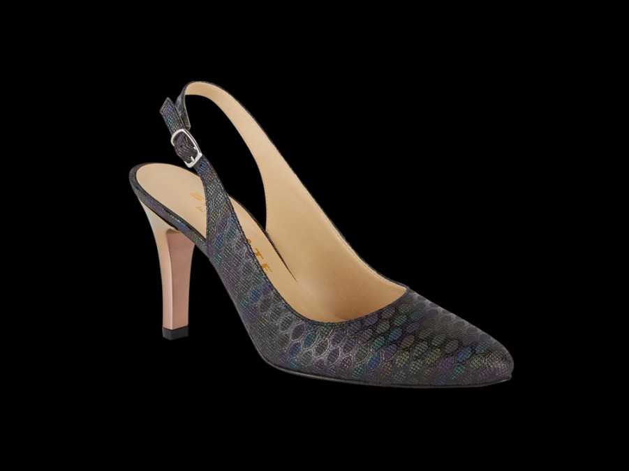 Clearance Slingback In Fantasia Metal Scuro