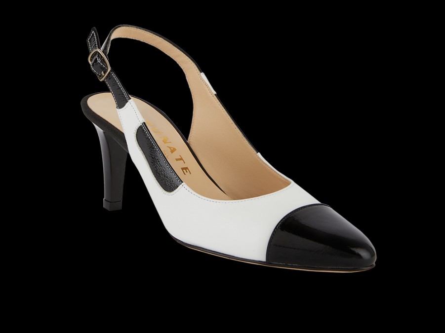 Online Slingback Chic In Bianco E Nero